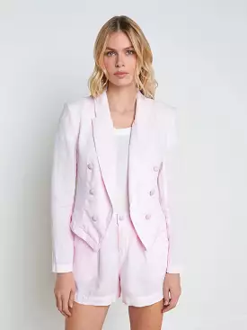 Agency Wayne Linen Blazer Lilac Snow