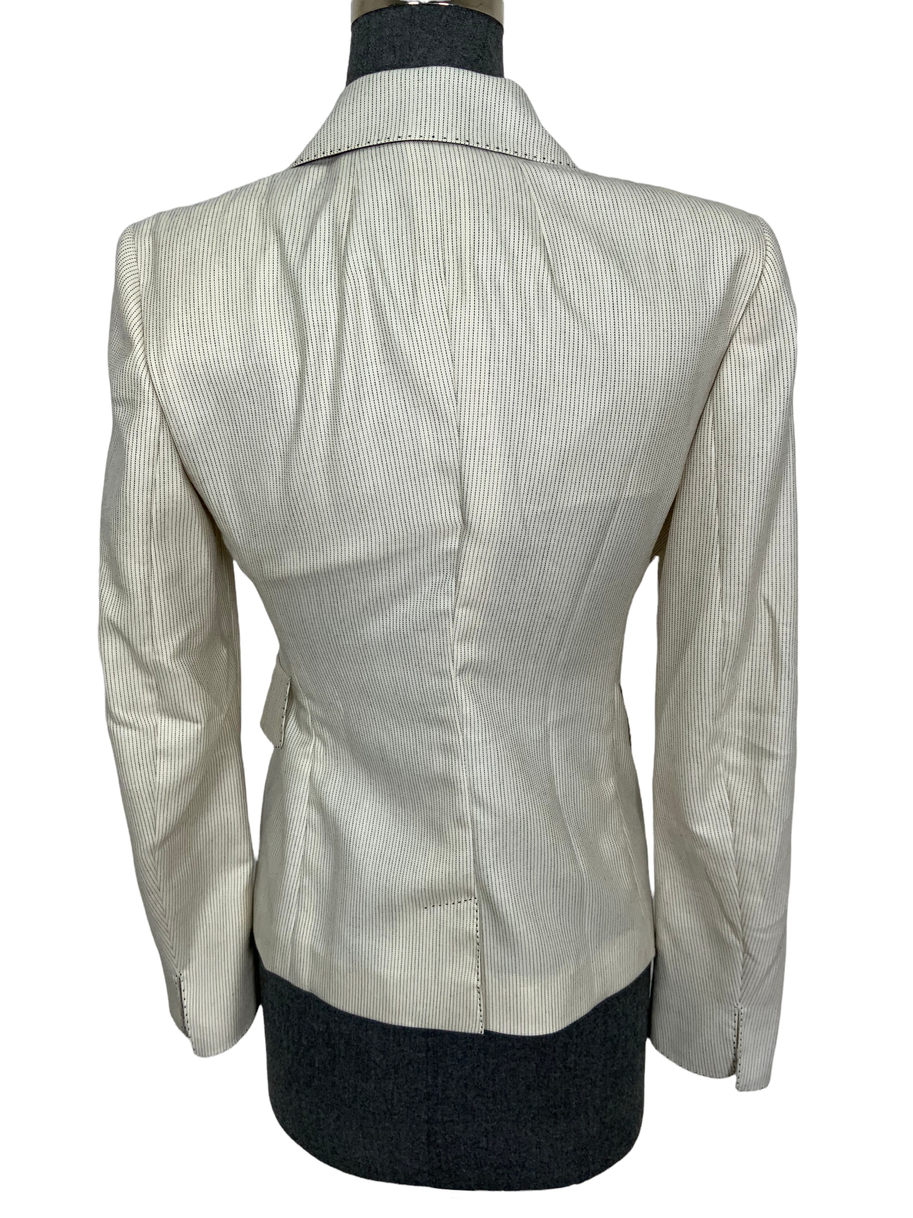 Akris striped blazer jacket - cashmere silk - size S.