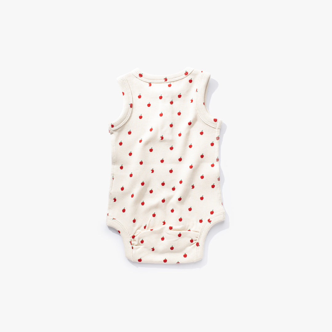 apple waffle tank bodysuit