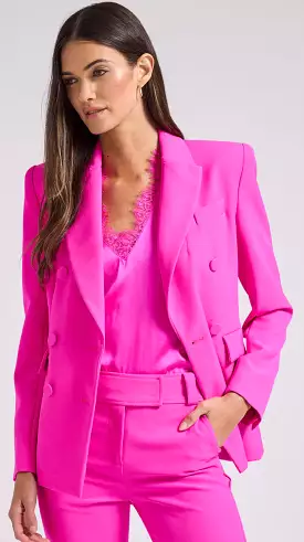 Arielle Crepe Blazer - Magenta