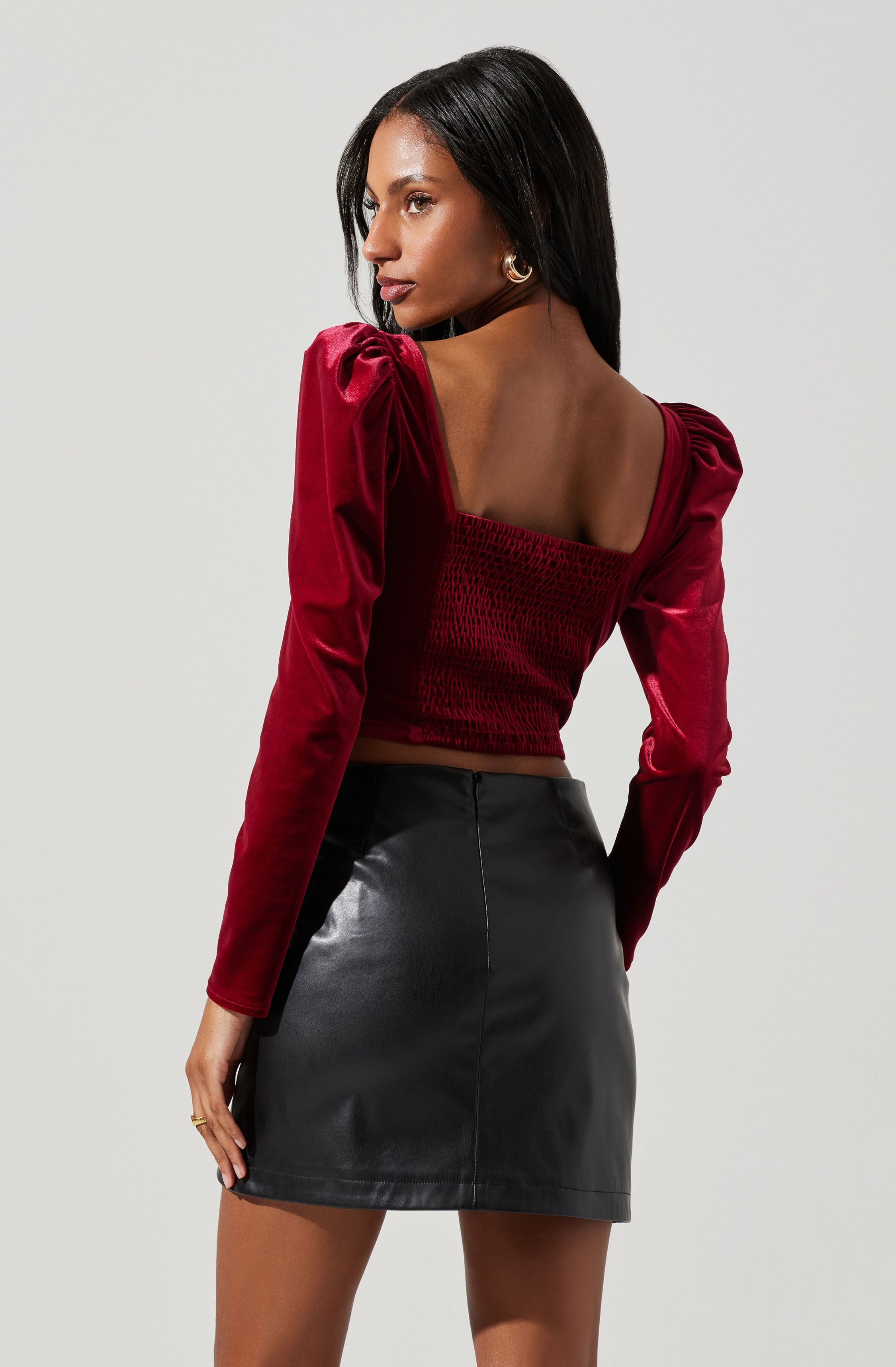 Ashbury Corset Top - Long Sleeve - Velvet