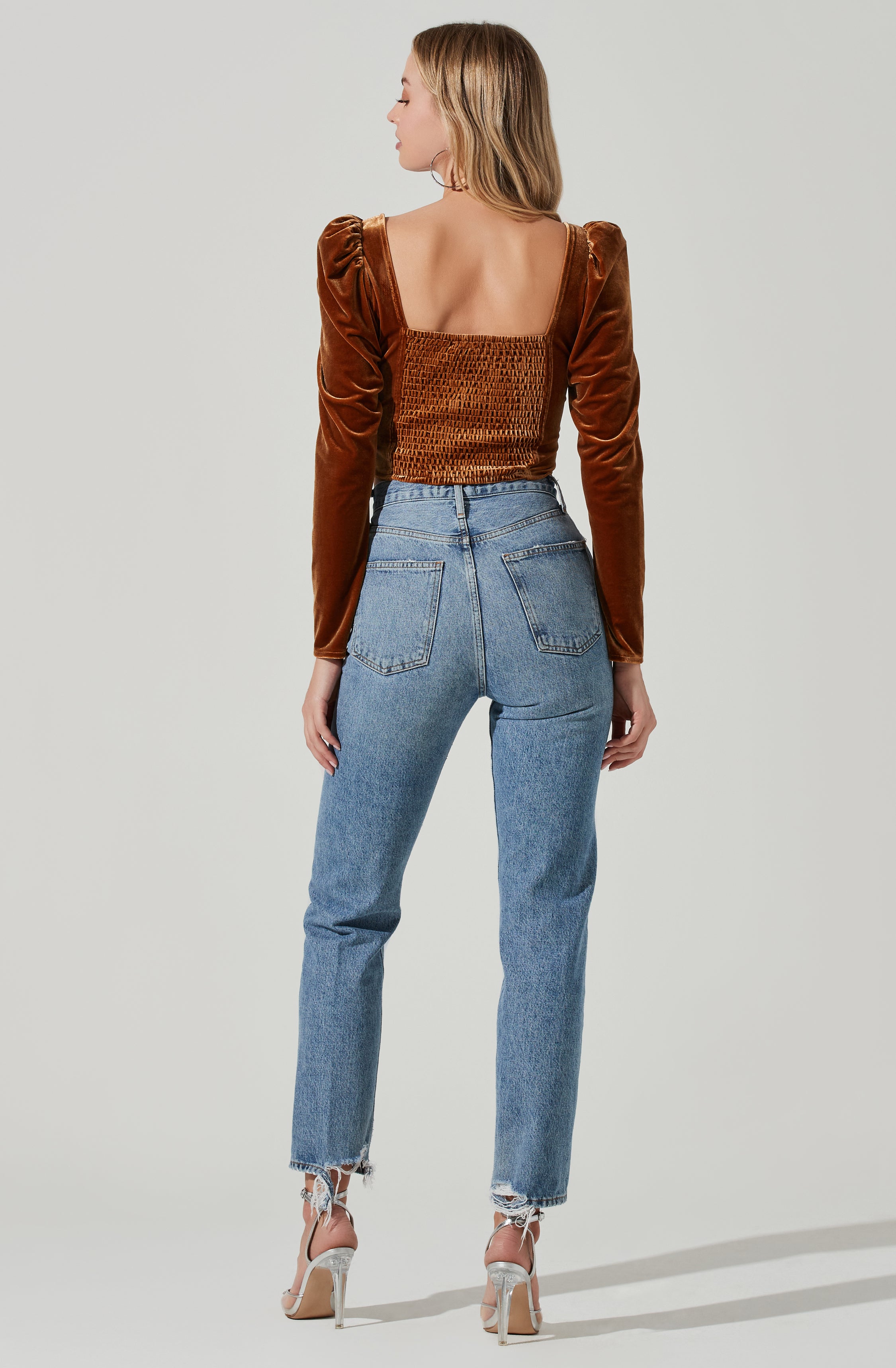 Ashbury Corset Top - Long Sleeve - Velvet