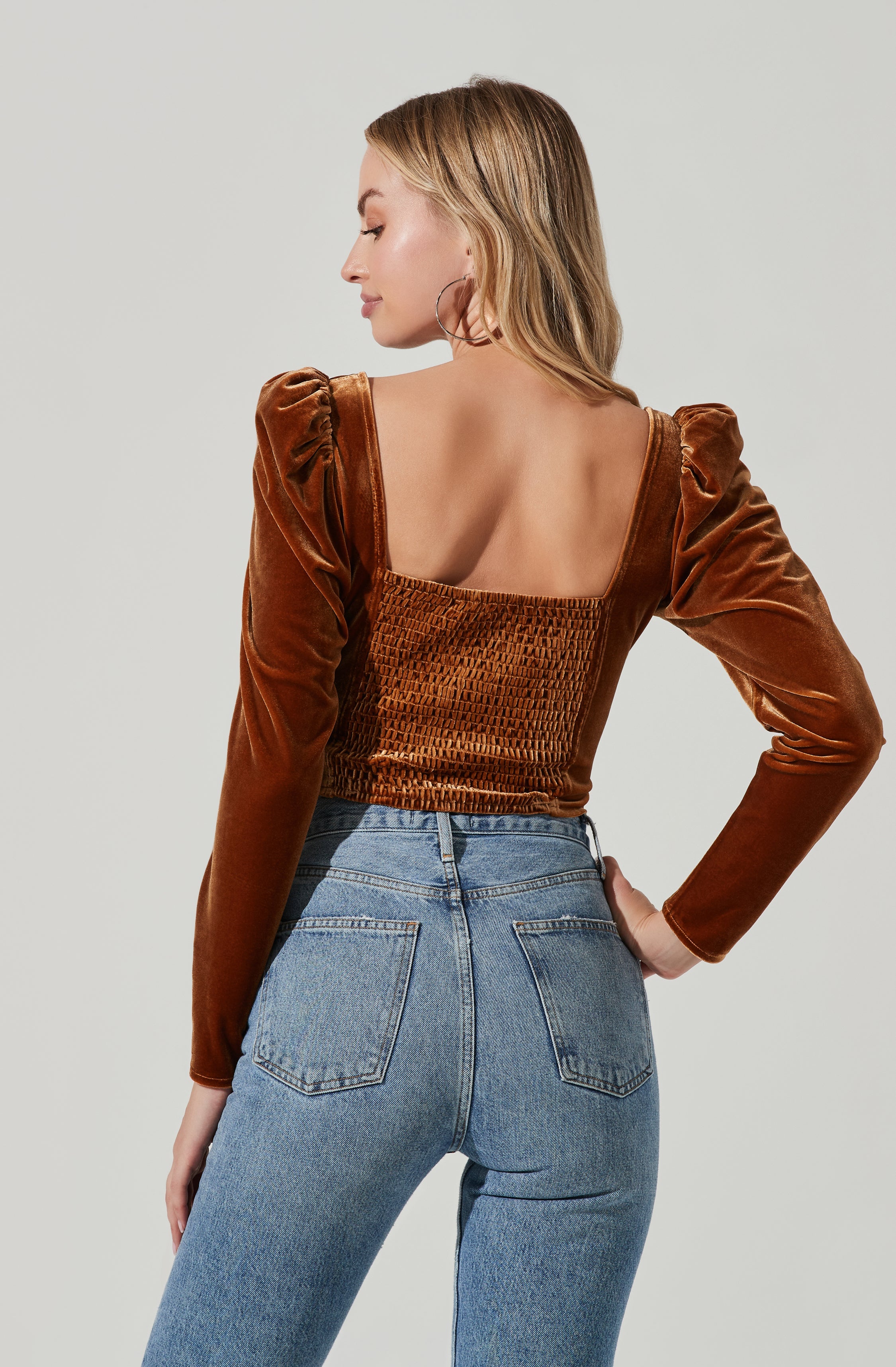 Ashbury Corset Top - Long Sleeve - Velvet