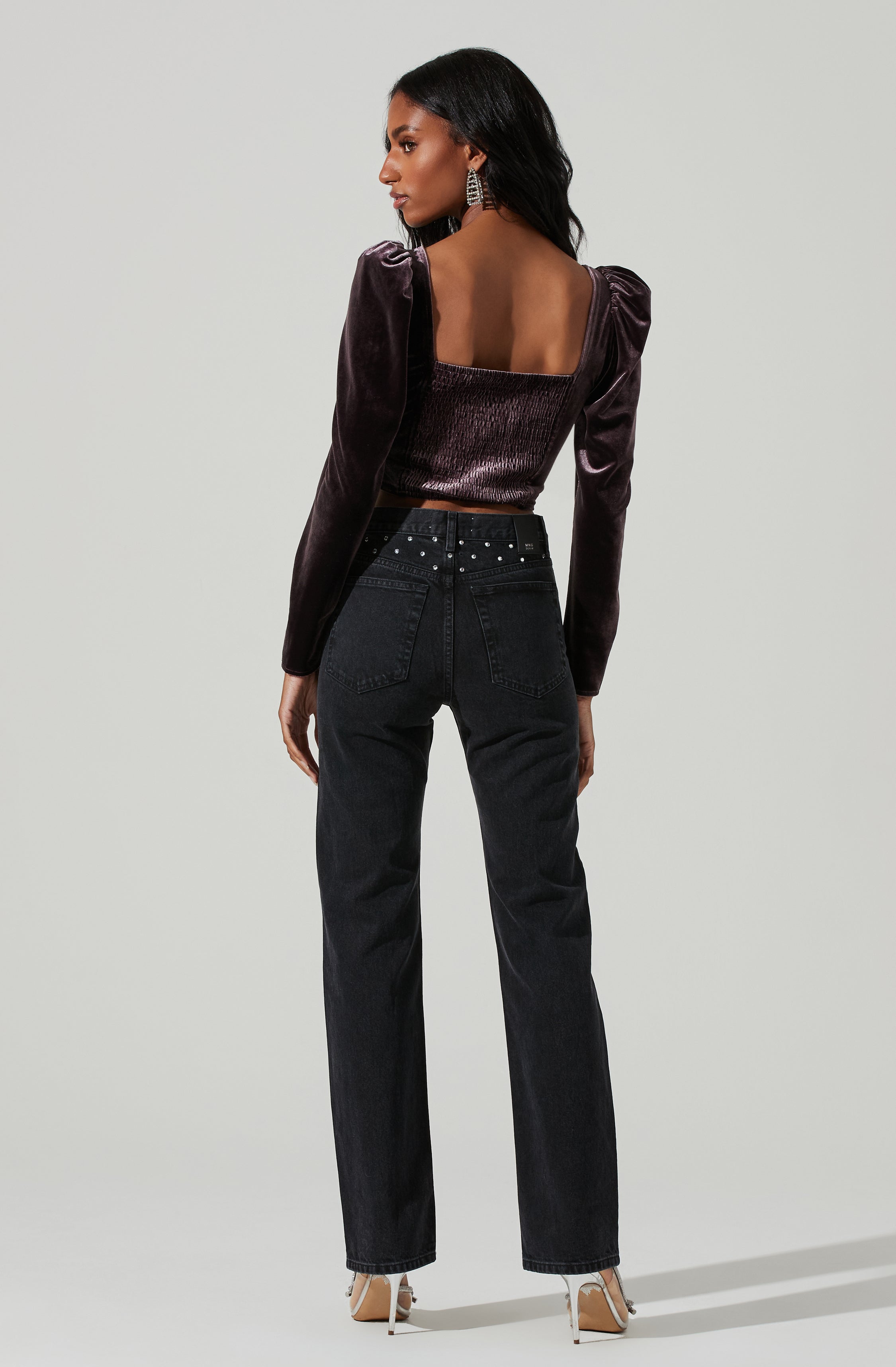 Ashbury Corset Top - Long Sleeve - Velvet