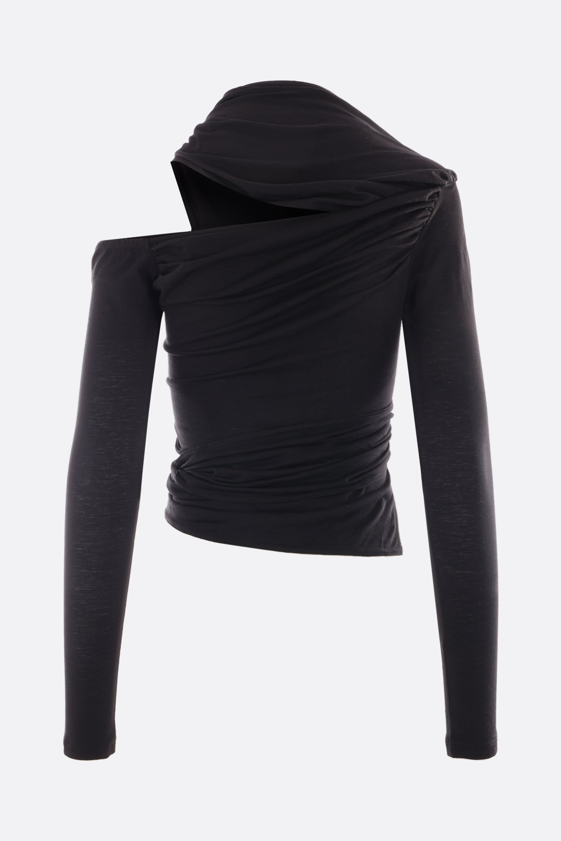 asymmetric jersey top