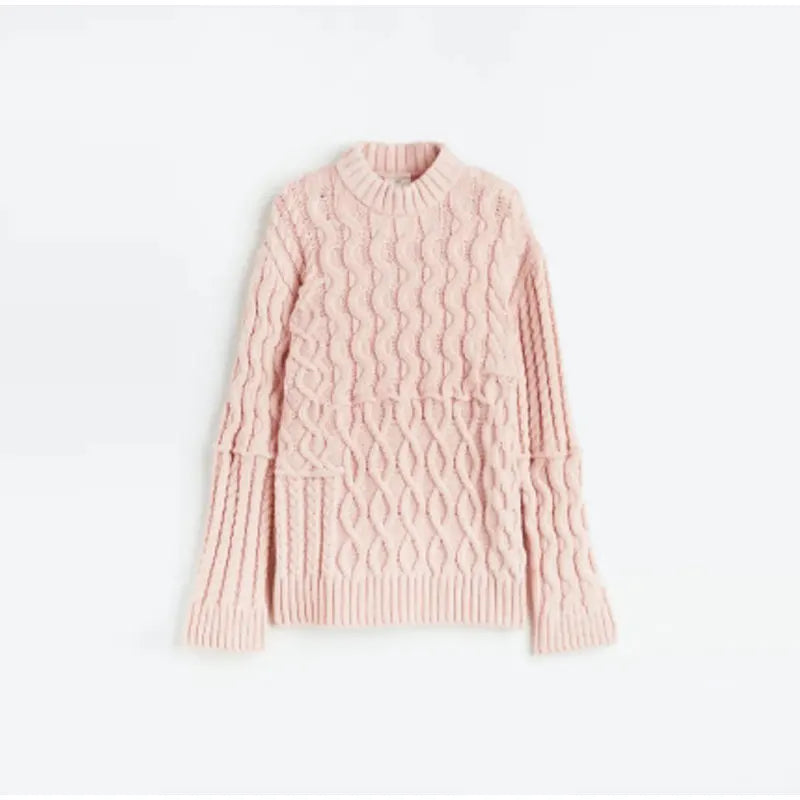 Autumn fashion street knitwear, o-neck long sleeve loose warm sweater for women, casual style