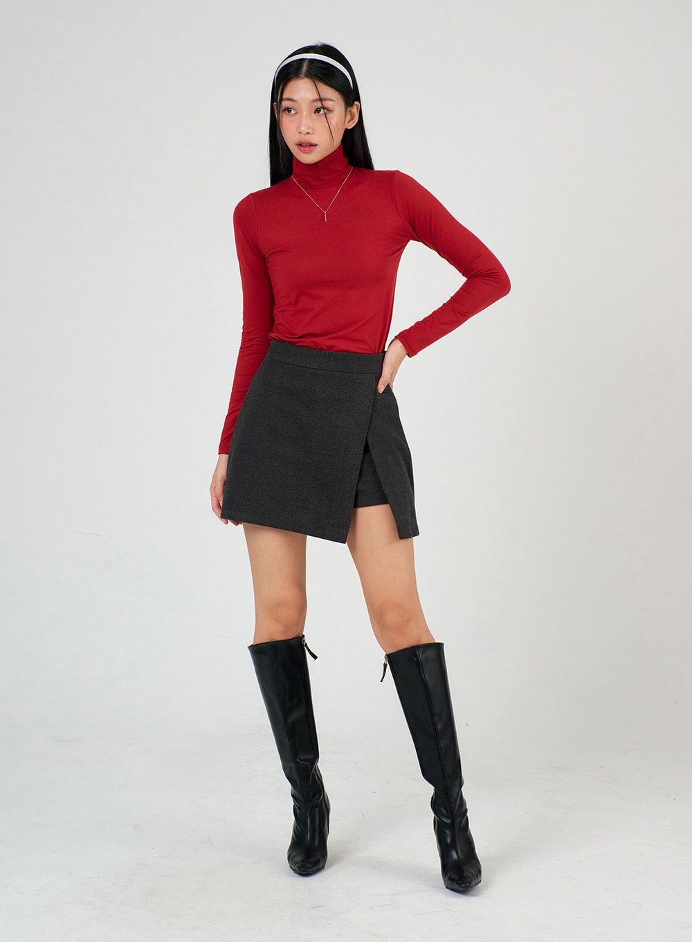 Basic Turtleneck Long Sleeve Top for Sale - IJ403