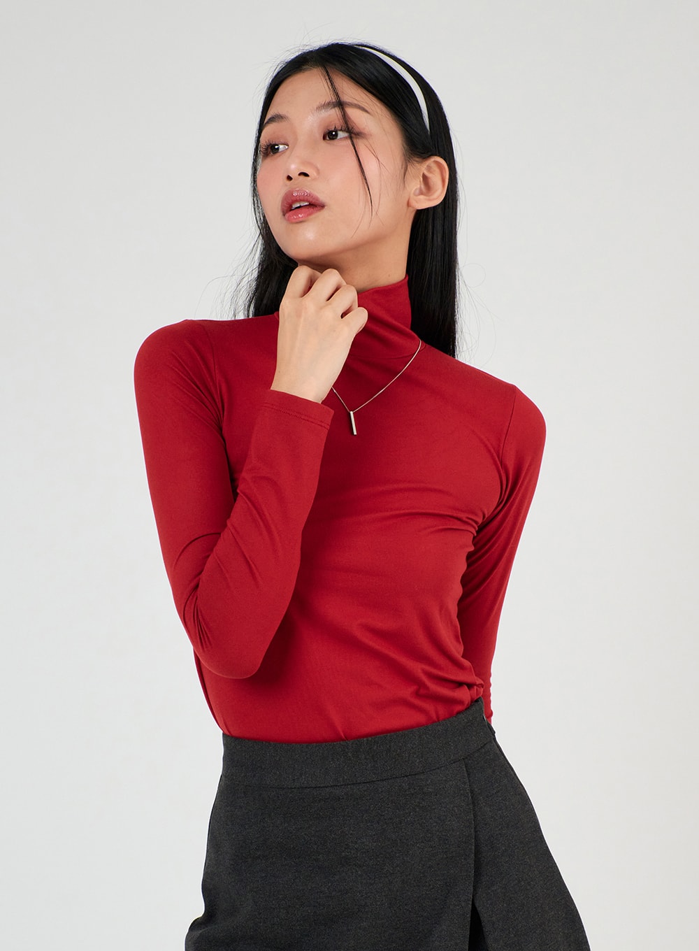 Basic Turtleneck Long Sleeve Top for Sale - IJ403