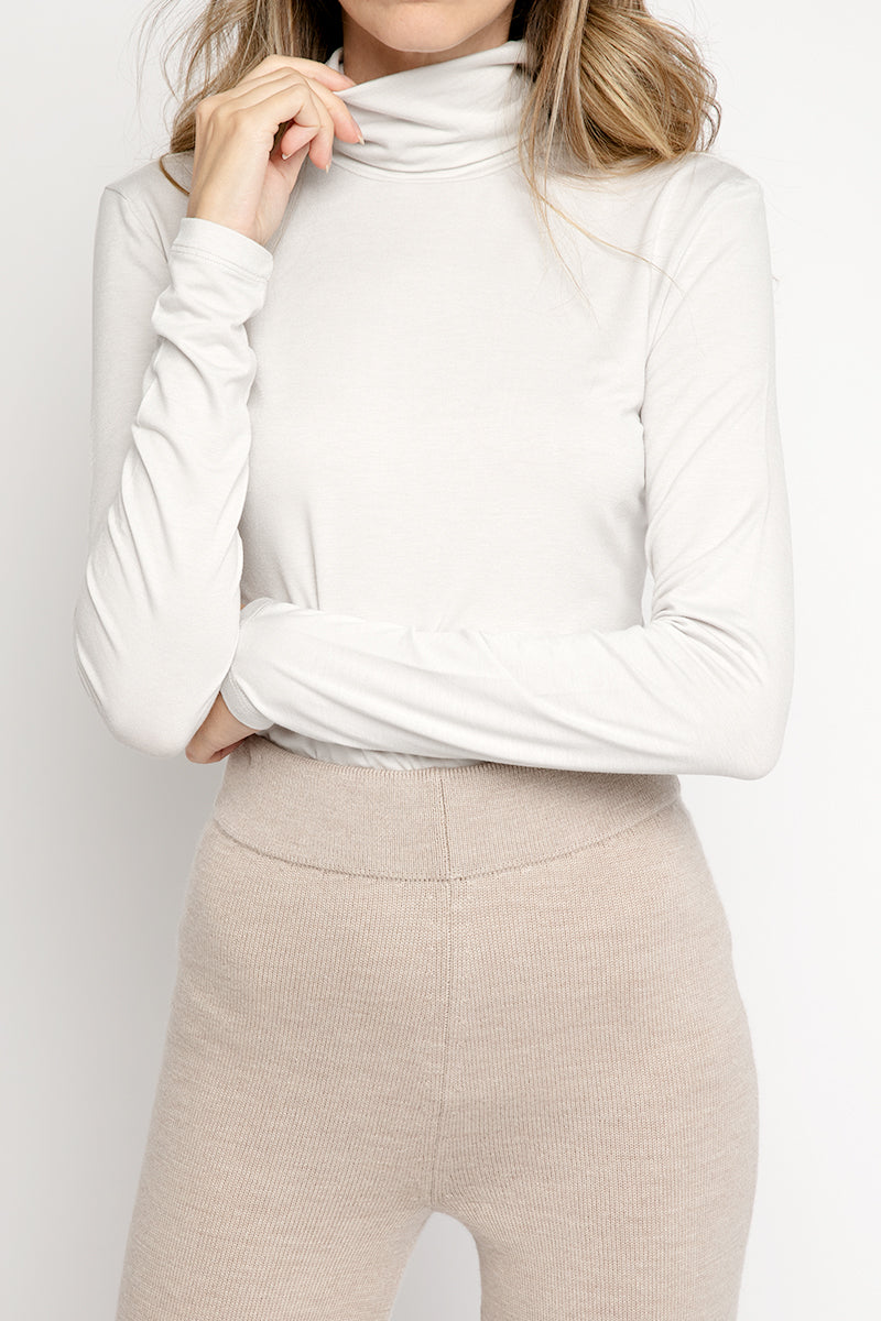 Beige Dede Turtleneck Top - Best Deals & Discounts