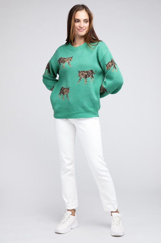 Bibi Tiger Print Sweater