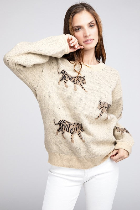 Bibi Tiger Print Sweater