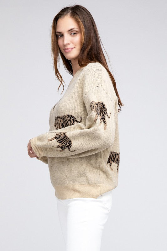 Bibi Tiger Print Sweater