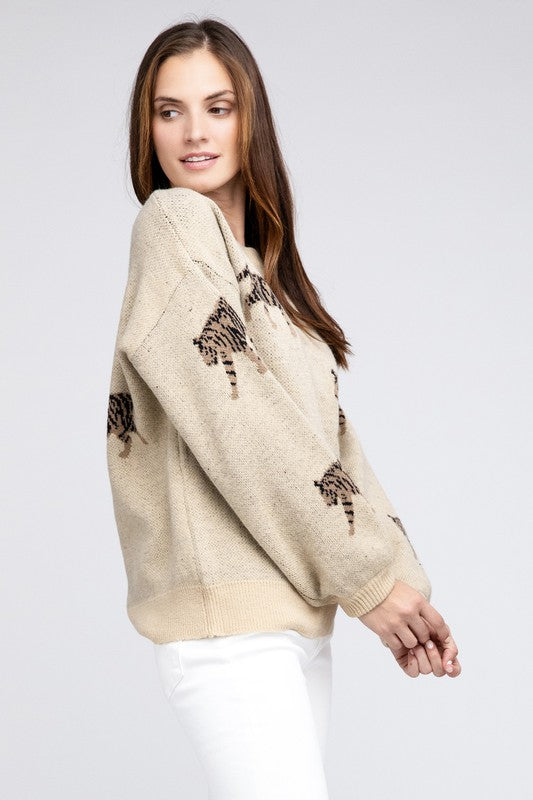 Bibi Tiger Print Sweater