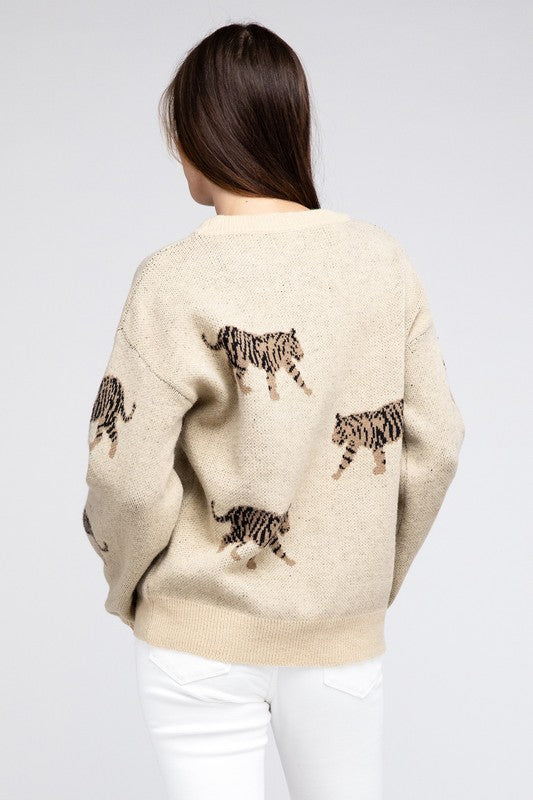 Bibi Tiger Print Sweater