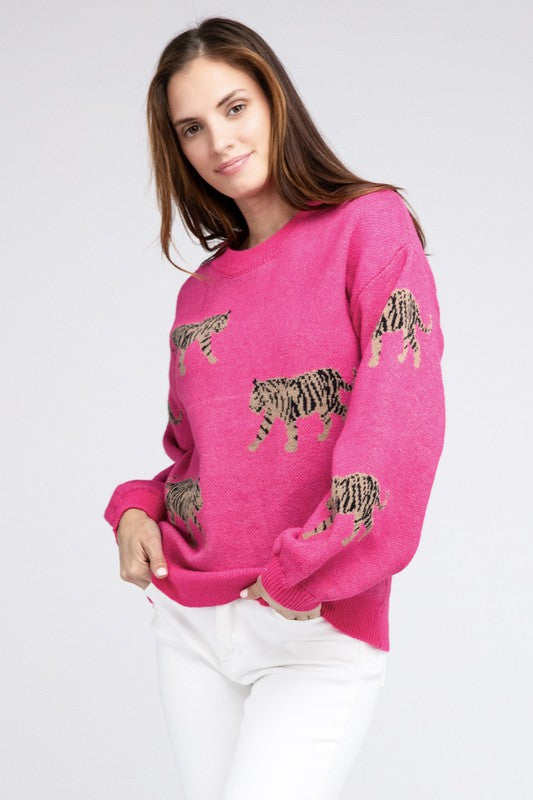 Bibi Tiger Print Sweater