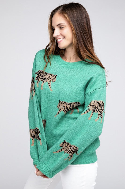 Bibi Tiger Print Sweater