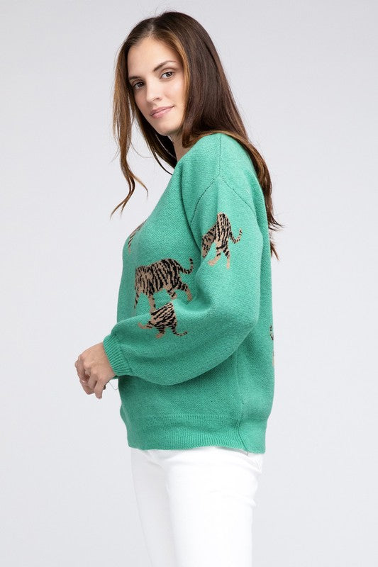 Bibi Tiger Print Sweater