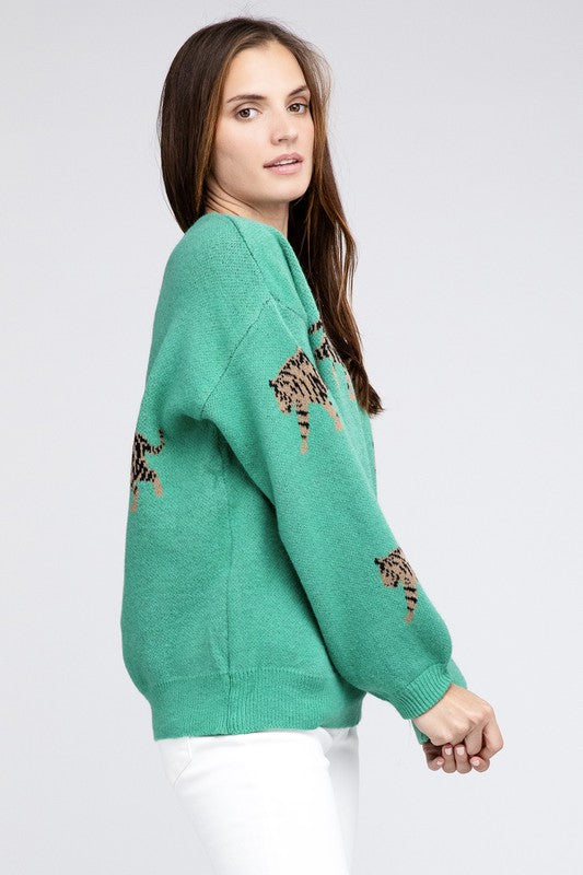 Bibi Tiger Print Sweater