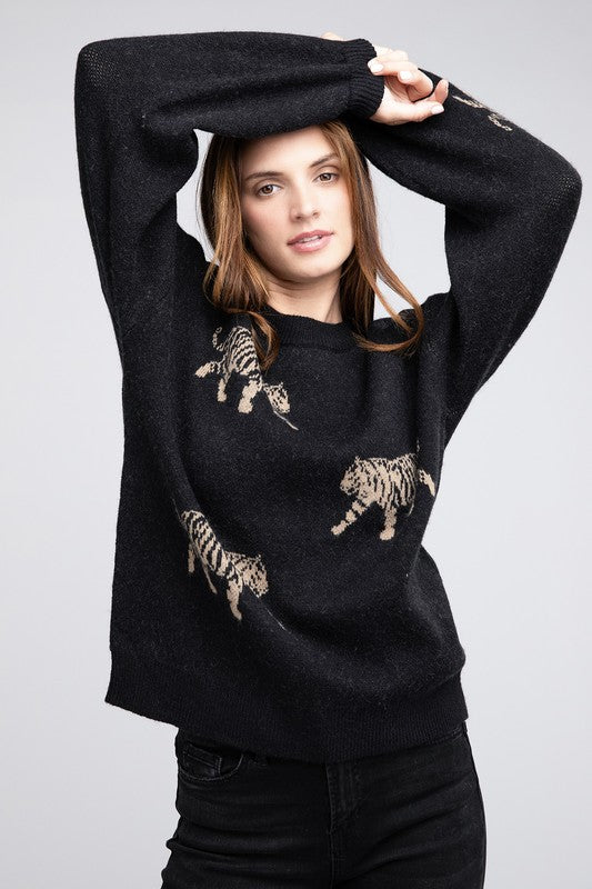 Bibi Tiger Print Sweater