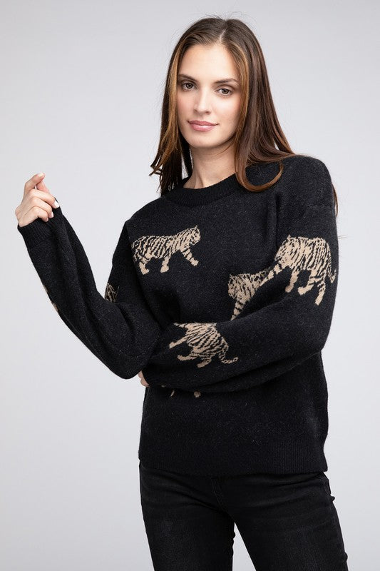 Bibi Tiger Print Sweater