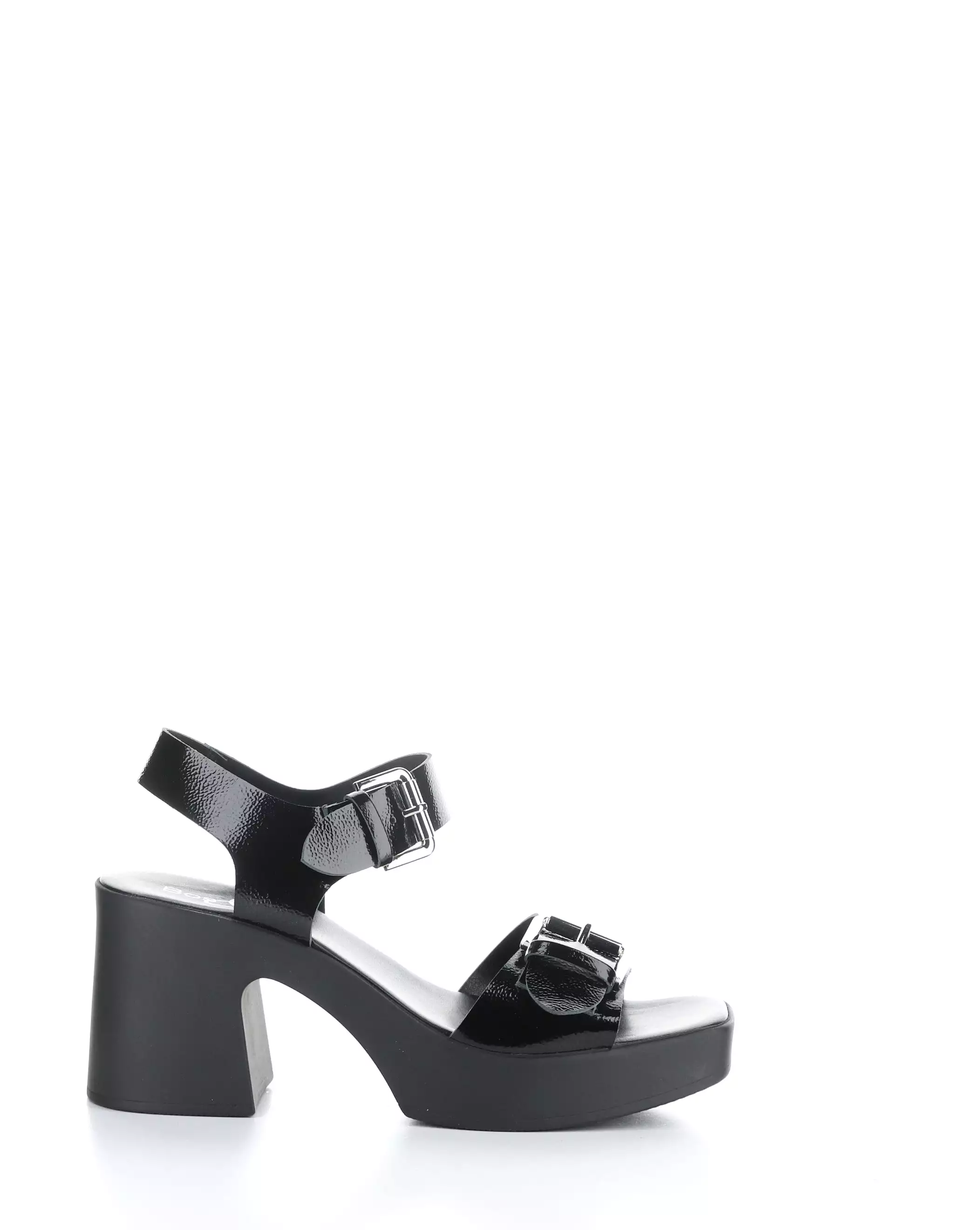 Black Buckle Sandals