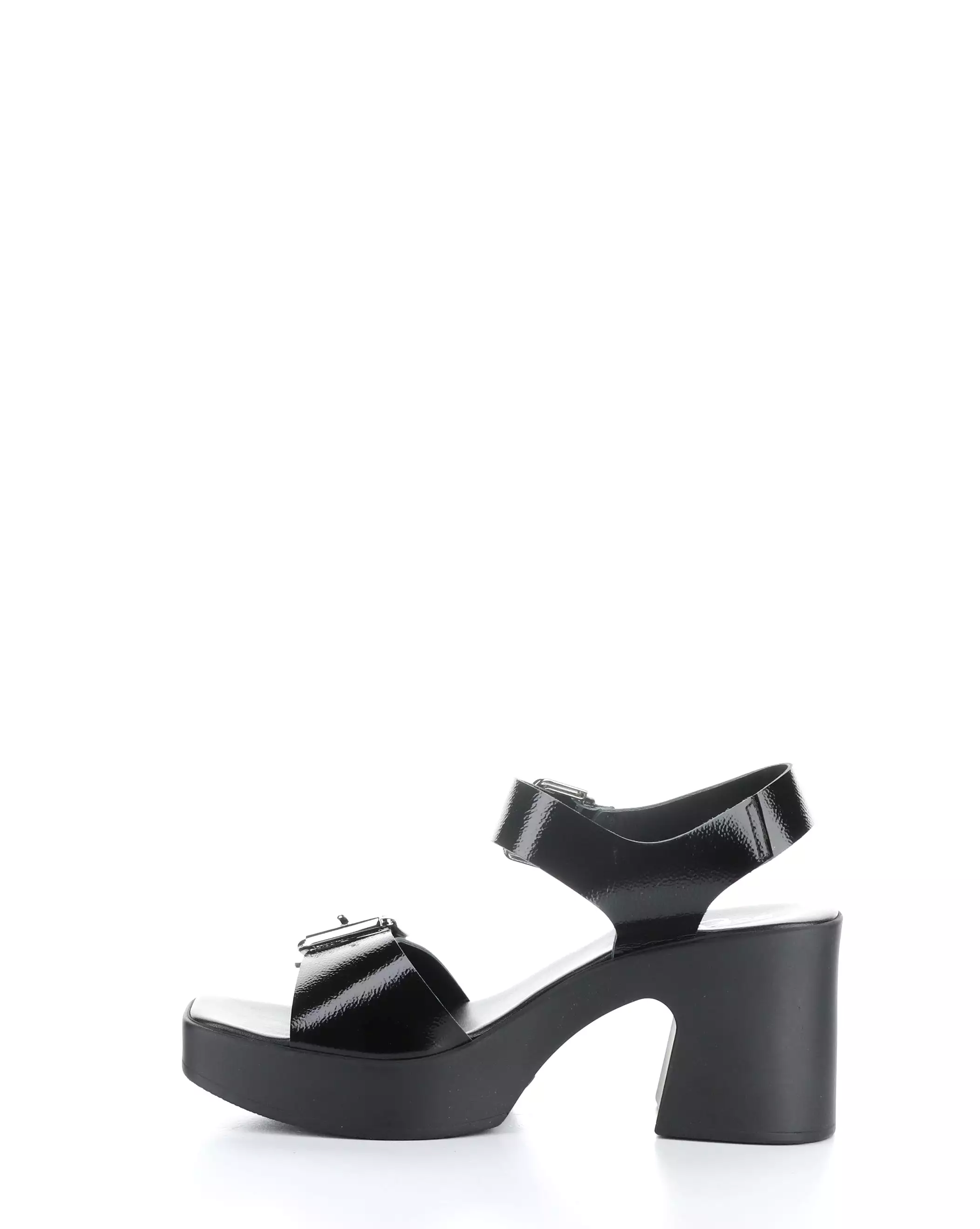 Black Buckle Sandals