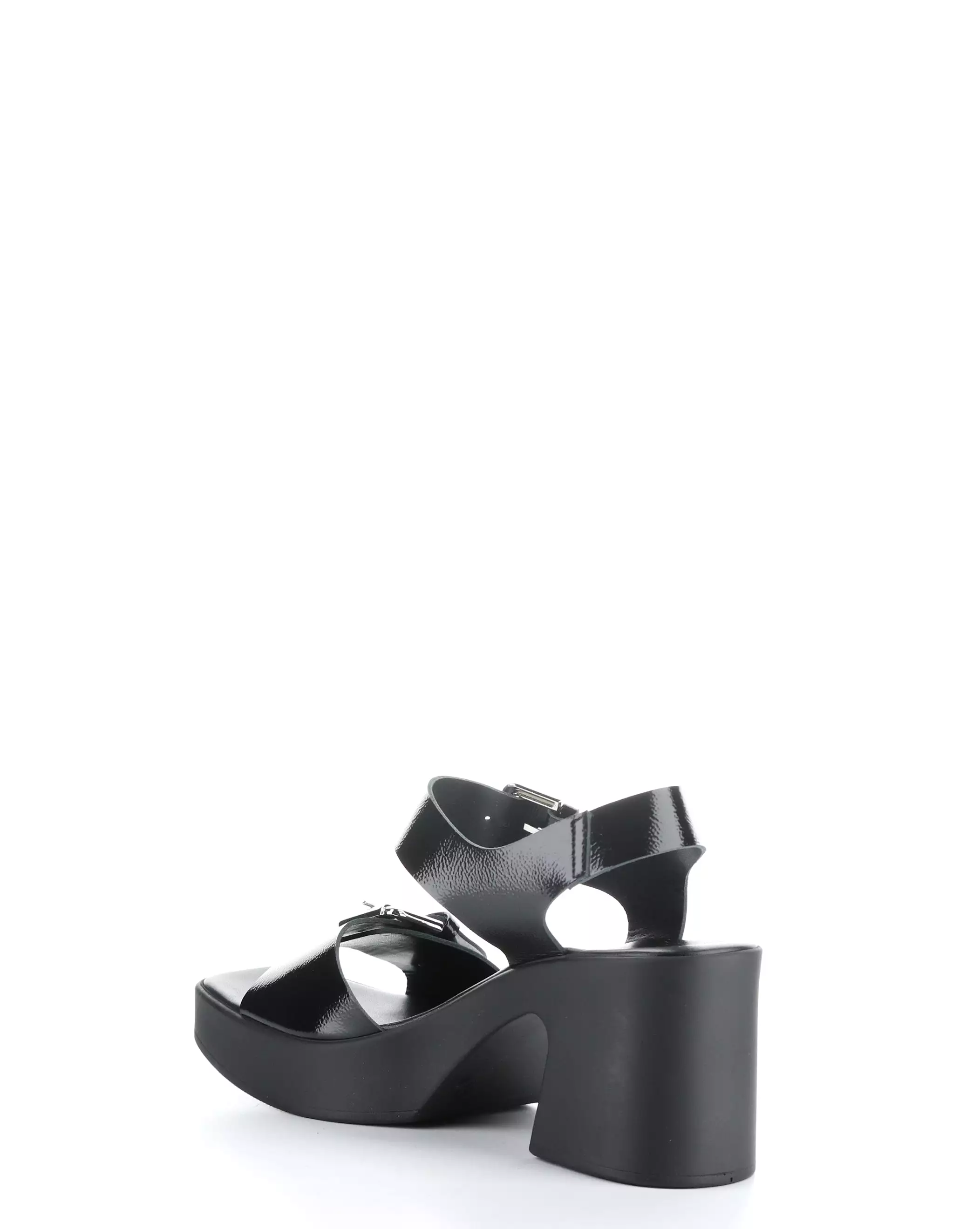 Black Buckle Sandals