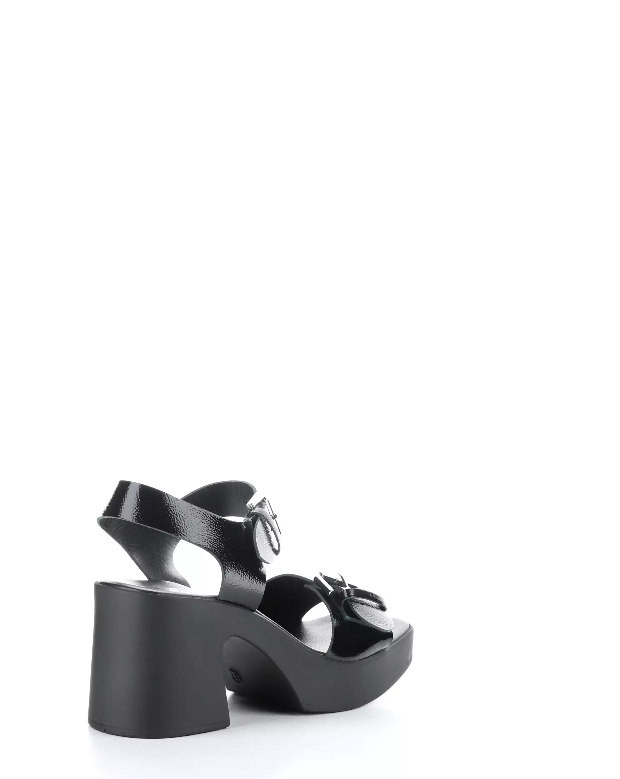 Black Buckle Sandals