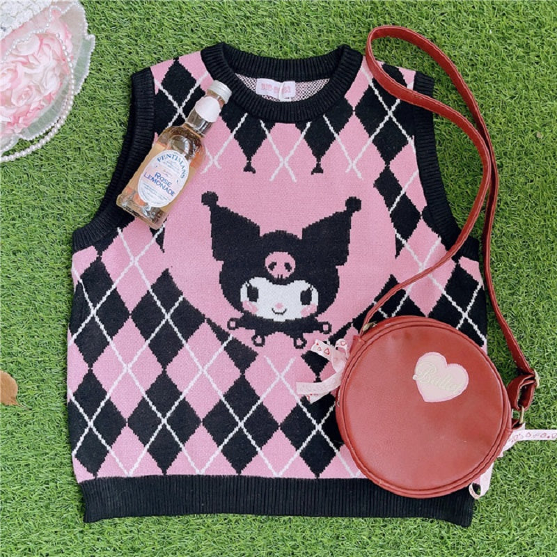 Black Pink Kuromi Sweater Vest - BY22118