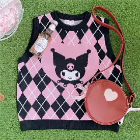 Black Pink Kuromi Sweater Vest - BY22118