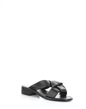 Black Round Toe Sandals