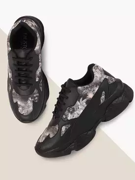 Black Women's Lace Up Running Shoes