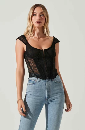 Brooke Lace Corset Blouse