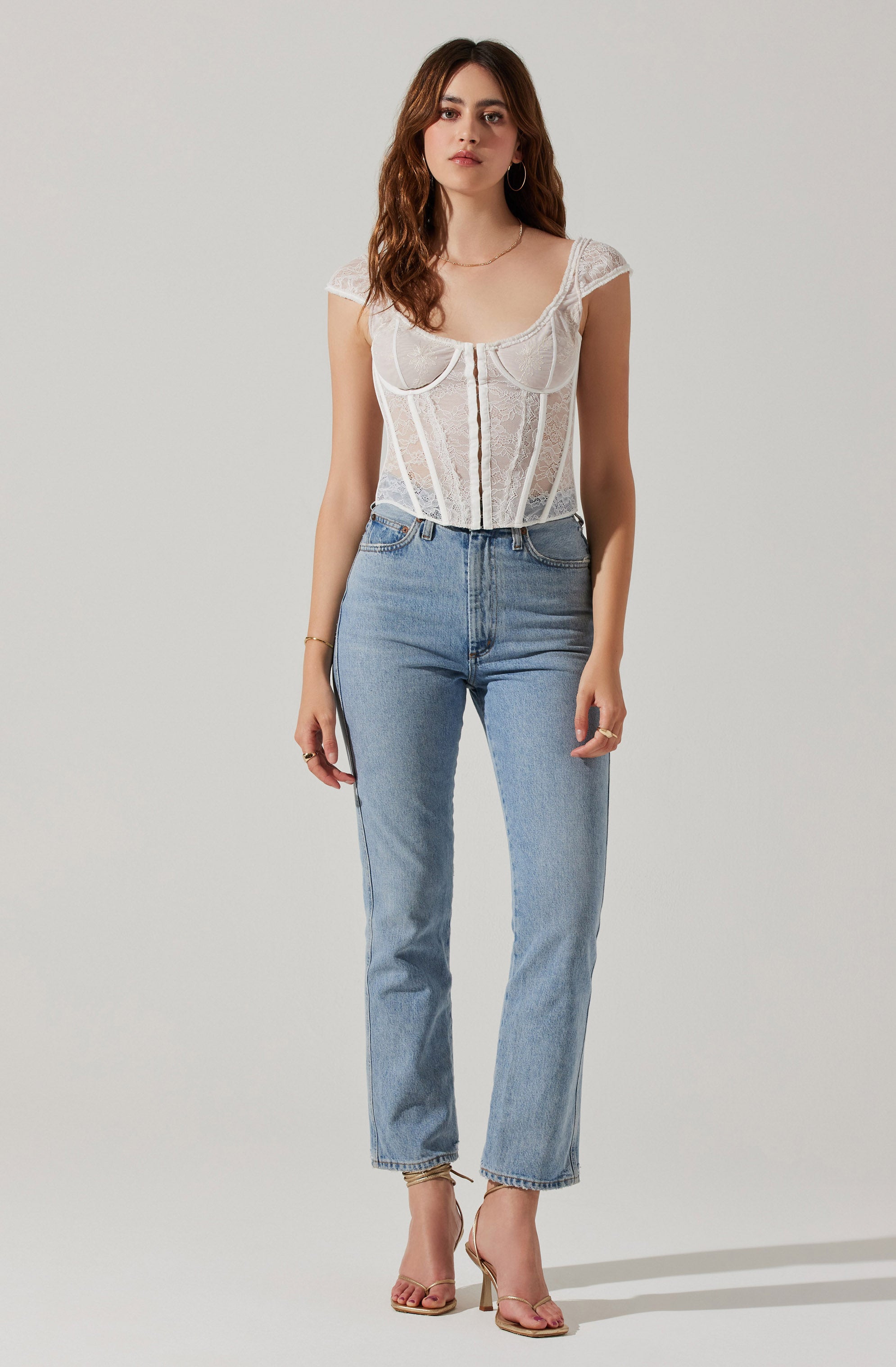 Brooke Lace Corset Blouse