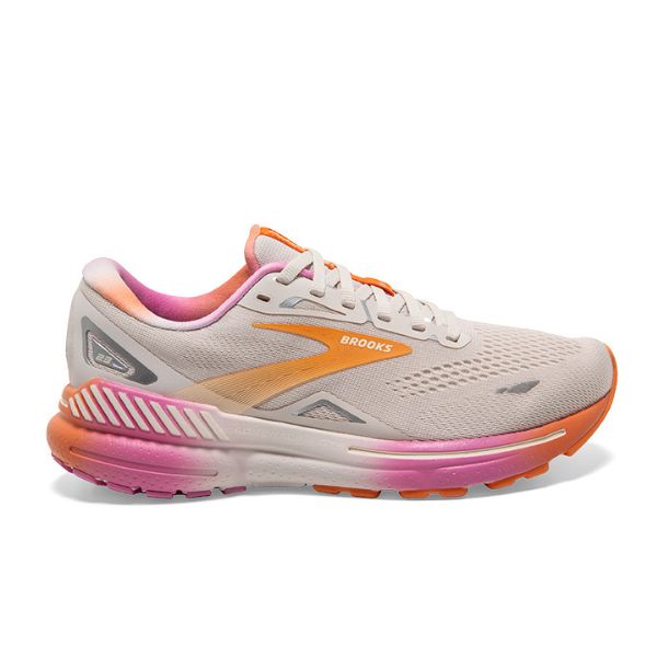 Brooks Adrenaline GTS 23 Gray/Orange Women's Sneakers