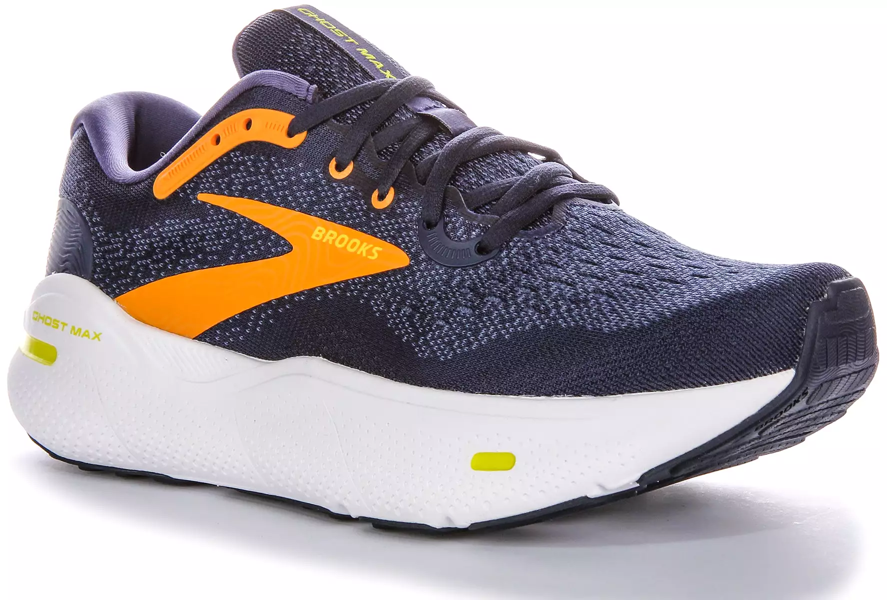 Brooks Ghost Max Trainers - Navy Yellow - Men - Medium Fit