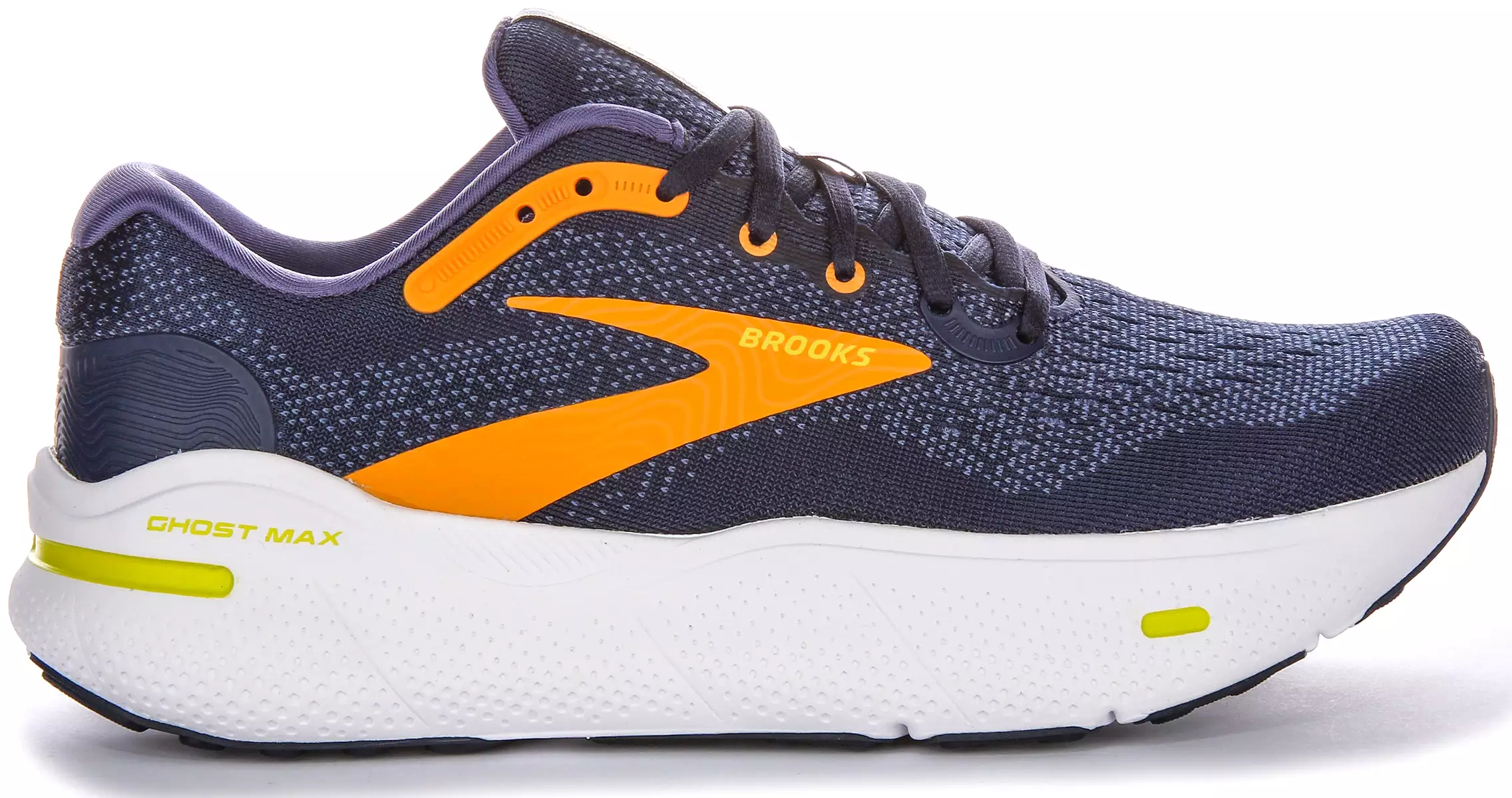 Brooks Ghost Max Trainers - Navy Yellow - Men - Medium Fit