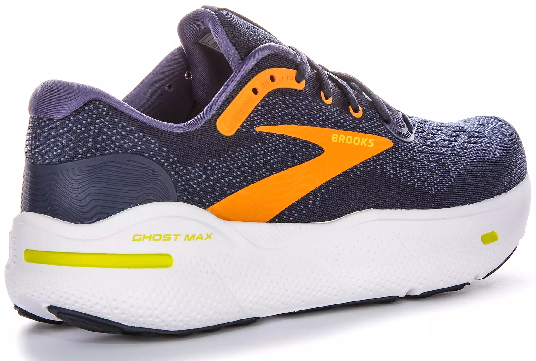 Brooks Ghost Max Trainers - Navy Yellow - Men - Medium Fit