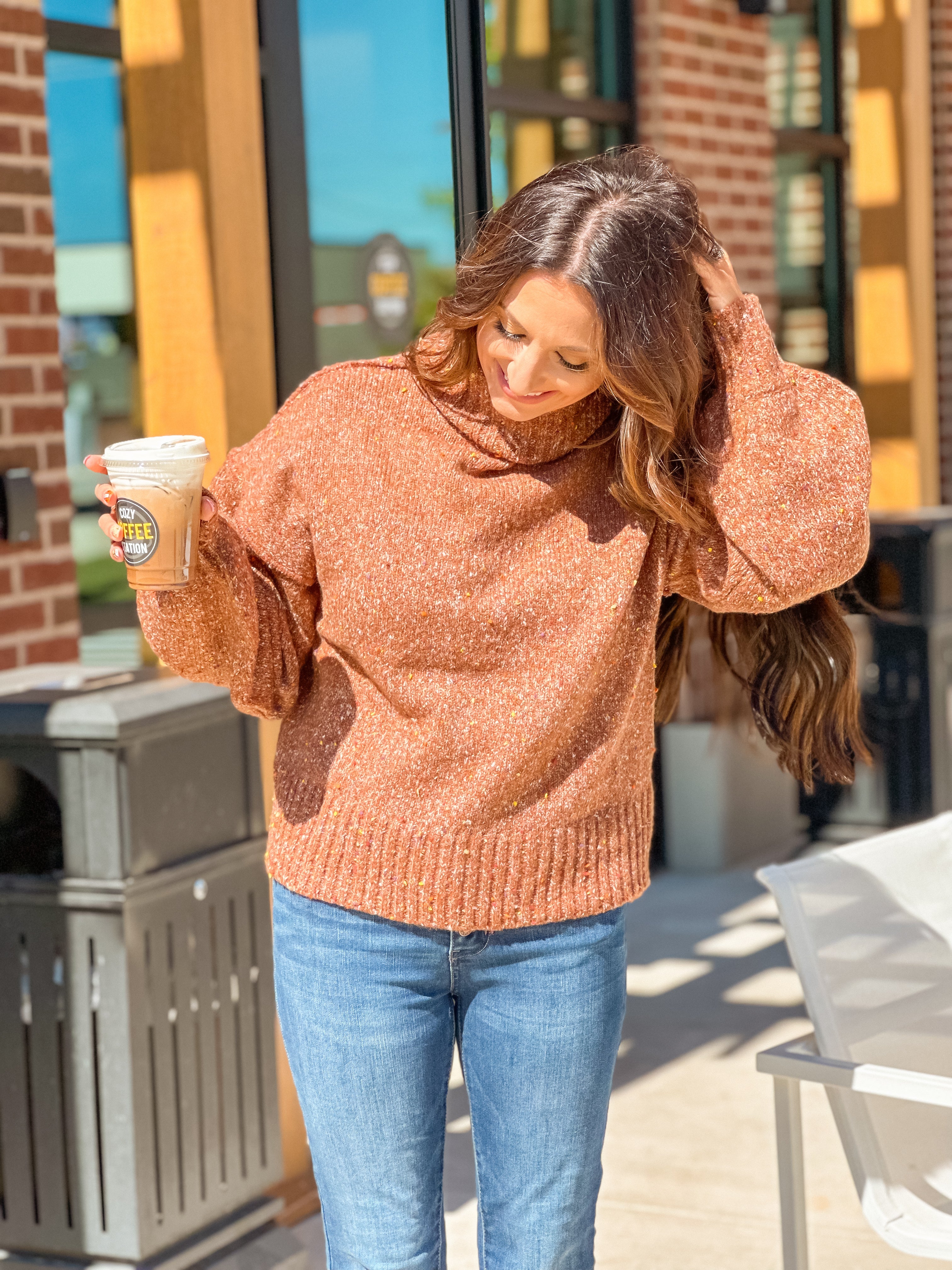 Brown Oversized Turtleneck - Results: Large Brown Turtleneck Sweater