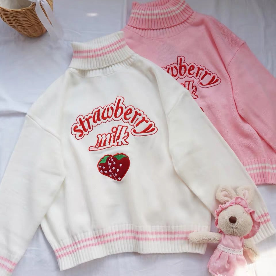 By21124 Strawberry Milk Sweater - Buy Now