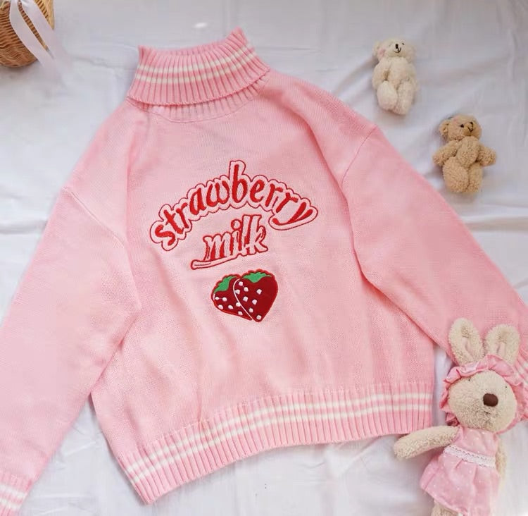 By21124 Strawberry Milk Sweater - Buy Now