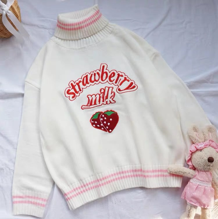 By21124 Strawberry Milk Sweater - Buy Now