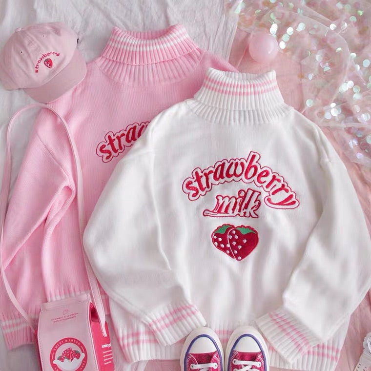 By21124 Strawberry Milk Sweater - Buy Now