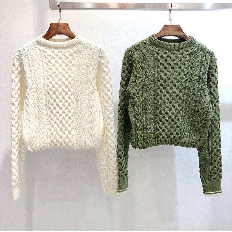 Cable Twist Knit Sweater Set