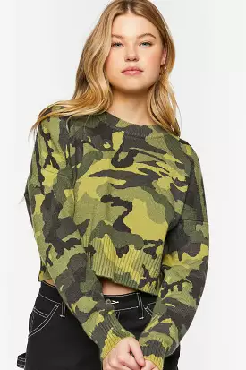 Camouflage Cropped Jumper