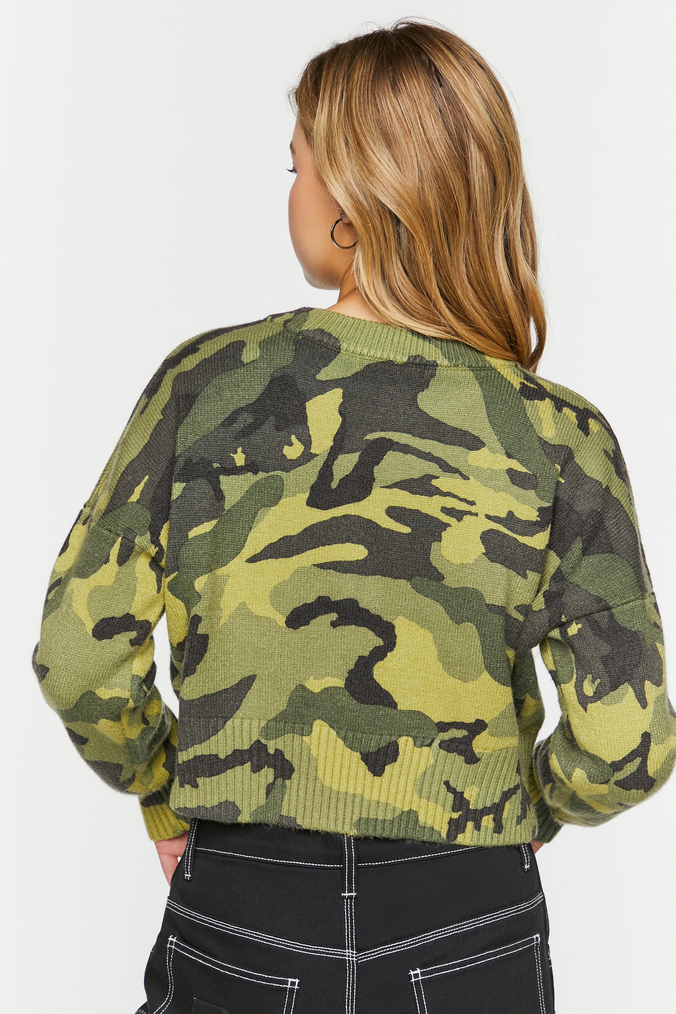 Camouflage Cropped Jumper