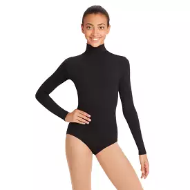 Capezio Black Turtleneck Long-Sleeve Leotard for Adults