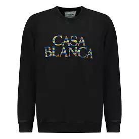 CASABLANCA Organic Cotton-Jersey Sweatshirt with ANGE DE JOUR Logo Applique