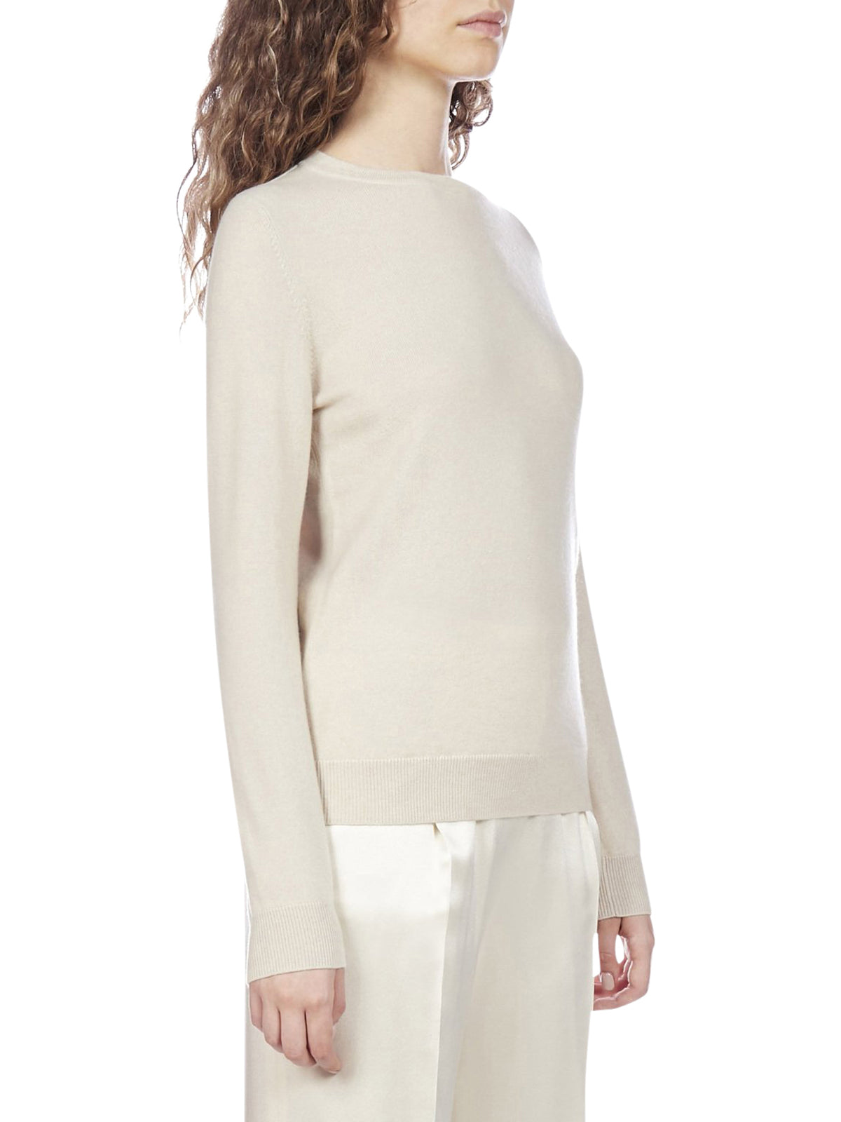 Cashmere sweater adorned with monili