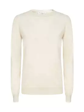 Cashmere sweater adorned with monili